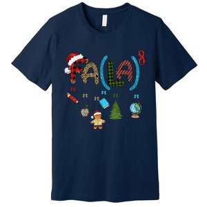 Fa (La)8 Funny Christmas Santa Fa La Math Teacher Student Premium T-Shirt