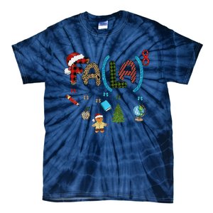 Fa (La)8 Funny Christmas Santa Fa La Math Teacher Student Tie-Dye T-Shirt