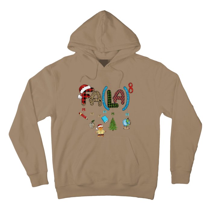 Fa (La)8 Funny Christmas Santa Fa La Math Teacher Student Hoodie