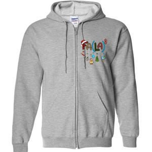 Fa (La)8 Funny Christmas Santa Fa La Math Teacher Student Full Zip Hoodie