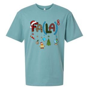 Fa (La)8 Funny Christmas Santa Fa La Math Teacher Student Sueded Cloud Jersey T-Shirt