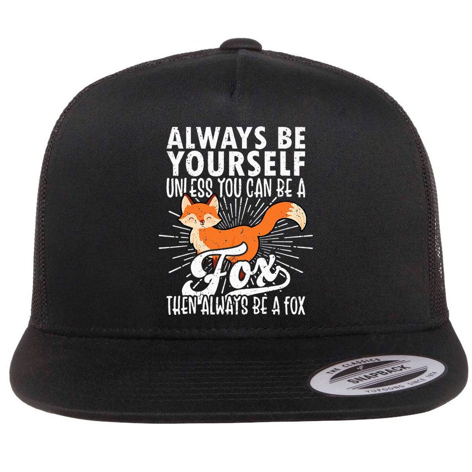Fox Lover Funny Fox Tee Fox Gifts Fox Flat Bill Trucker Hat