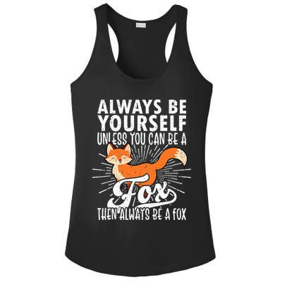 Fox Lover Funny Fox Tee Fox Gifts Fox Ladies PosiCharge Competitor Racerback Tank