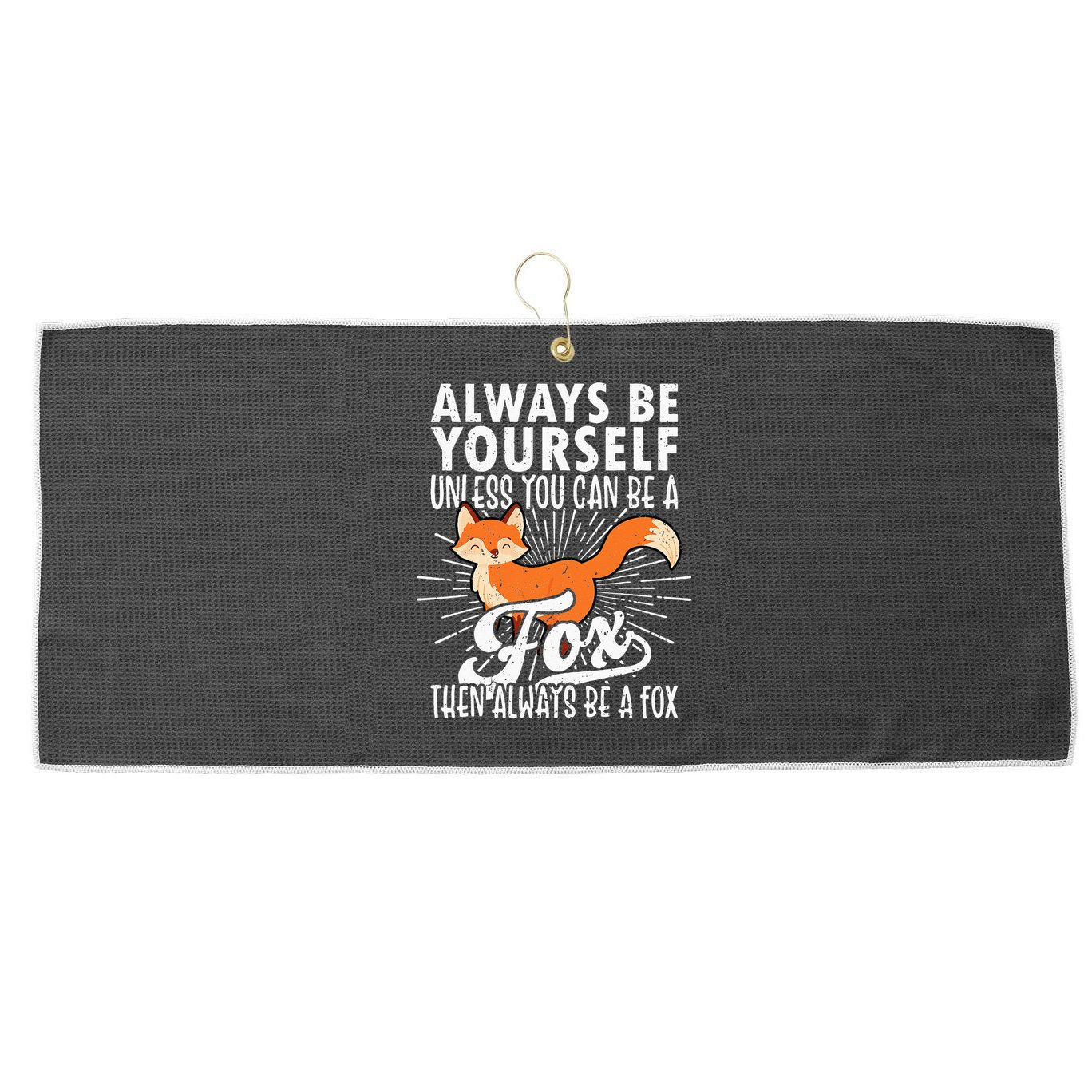 Fox Lover Funny Fox Tee Fox Gifts Fox Large Microfiber Waffle Golf Towel