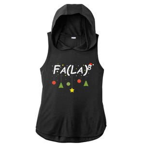 Fa (La)8 Funny Christmas Santa Fa La Math Teacher Student Ladies PosiCharge Tri-Blend Wicking Draft Hoodie Tank