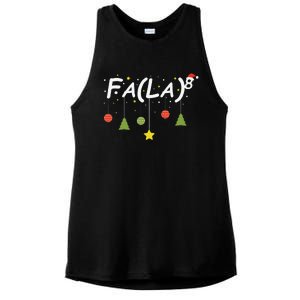 Fa (La)8 Funny Christmas Santa Fa La Math Teacher Student Ladies PosiCharge Tri-Blend Wicking Tank