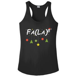 Fa (La)8 Funny Christmas Santa Fa La Math Teacher Student Ladies PosiCharge Competitor Racerback Tank