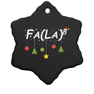 Fa (La)8 Funny Christmas Santa Fa La Math Teacher Student Ceramic Star Ornament