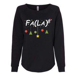 Fa (La)8 Funny Christmas Santa Fa La Math Teacher Student Womens California Wash Sweatshirt