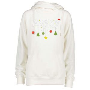 Fa (La)8 Funny Christmas Santa Fa La Math Teacher Student Womens Funnel Neck Pullover Hood