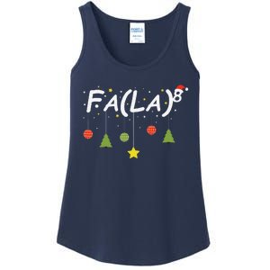 Fa (La)8 Funny Christmas Santa Fa La Math Teacher Student Ladies Essential Tank