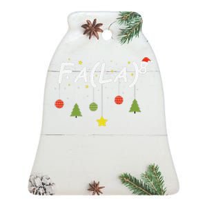 Fa (La)8 Funny Christmas Santa Fa La Math Teacher Student Ceramic Bell Ornament