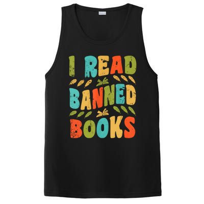 Funny Librarian Freedom Reader Grunge I Read Banned Books PosiCharge Competitor Tank