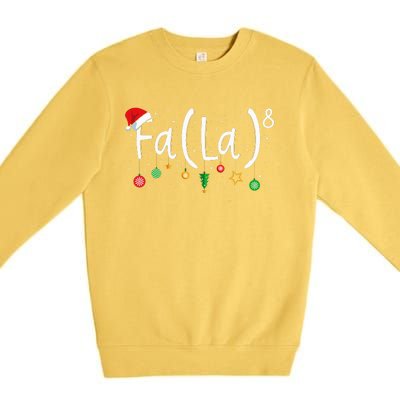 FA (LA)8 Funny Xmas Santa Fa La Math Teacher  Premium Crewneck Sweatshirt