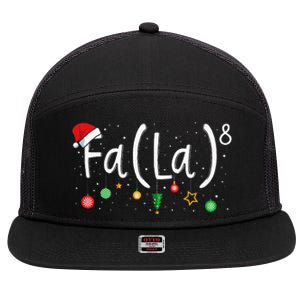 FA (LA)8 Funny Xmas Santa Fa La Math Teacher  7 Panel Mesh Trucker Snapback Hat