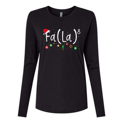 FA (LA)8 Funny Xmas Santa Fa La Math Teacher  Womens Cotton Relaxed Long Sleeve T-Shirt