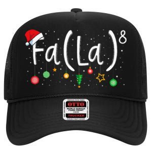 FA (LA)8 Funny Xmas Santa Fa La Math Teacher  High Crown Mesh Back Trucker Hat