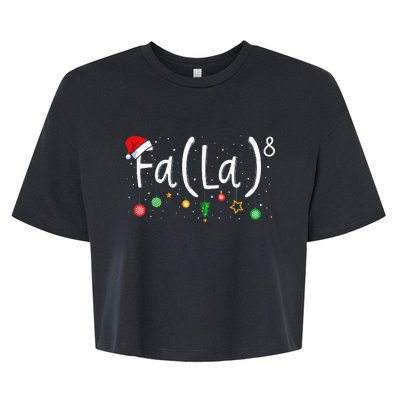 FA (LA)8 Funny Xmas Santa Fa La Math Teacher  Bella+Canvas Jersey Crop Tee