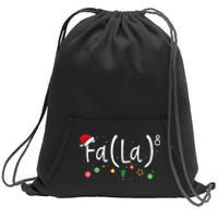 FA (LA)8 Funny Xmas Santa Fa La Math Teacher  Sweatshirt Cinch Pack Bag