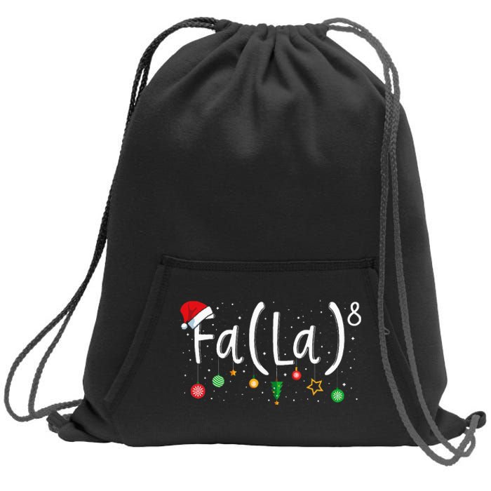 FA (LA)8 Funny Xmas Santa Fa La Math Teacher  Sweatshirt Cinch Pack Bag