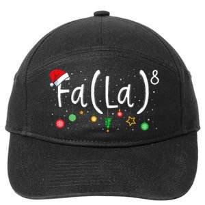 FA (LA)8 Funny Xmas Santa Fa La Math Teacher  7-Panel Snapback Hat