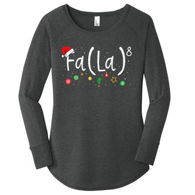 FA (LA)8 Funny Xmas Santa Fa La Math Teacher  Women's Perfect Tri Tunic Long Sleeve Shirt