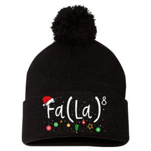 FA (LA)8 Funny Xmas Santa Fa La Math Teacher  Pom Pom 12in Knit Beanie