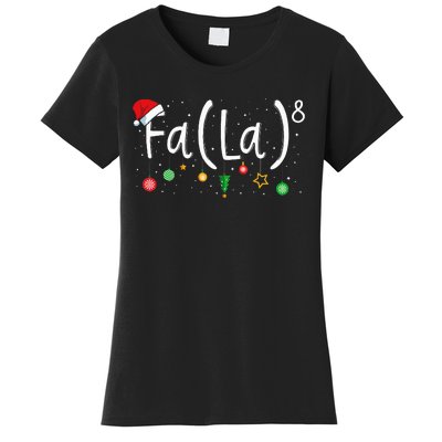 FA (LA)8 Funny Xmas Santa Fa La Math Teacher  Women's T-Shirt