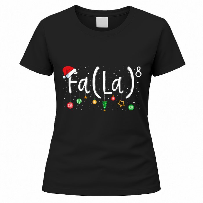 FA (LA)8 Funny Xmas Santa Fa La Math Teacher  Women's T-Shirt