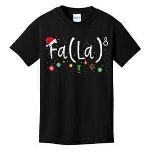 FA (LA)8 Funny Xmas Santa Fa La Math Teacher  Kids T-Shirt