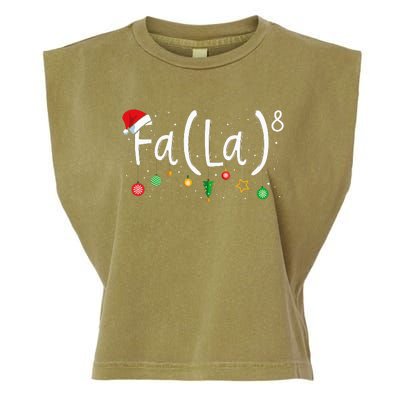 FA (LA)8 Funny Xmas Santa Fa La Math Teacher  Garment-Dyed Women's Muscle Tee