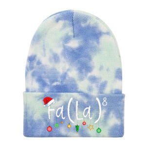 FA (LA)8 Funny Xmas Santa Fa La Math Teacher  Tie Dye 12in Knit Beanie