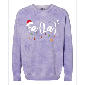 Fa La8 Funny Christmas Santa Fa La Math Colorblast Crewneck Sweatshirt