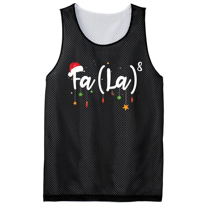 Fa La8 Funny Christmas Santa Fa La Math Mesh Reversible Basketball Jersey Tank