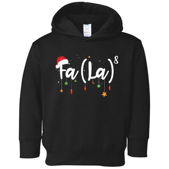 Fa La8 Funny Christmas Santa Fa La Math Toddler Hoodie