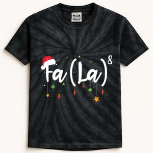 Fa La8 Funny Christmas Santa Fa La Math Kids Tie-Dye T-Shirt