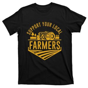 Farm Local Food Patriotic Farming Gift Idea Farmer T-Shirt