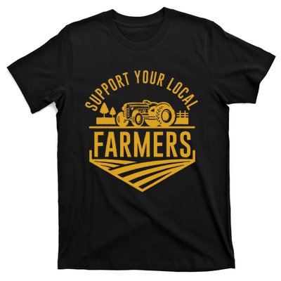 Farm Local Food Patriotic Farming Gift Idea Farmer T-Shirt