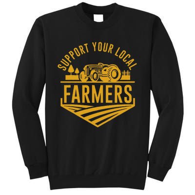 Farm Local Food Patriotic Farming Gift Idea Farmer Tall Sweatshirt