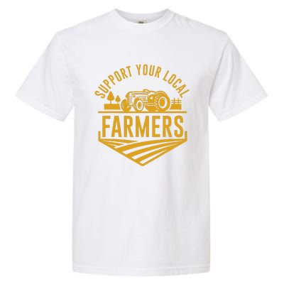 Farm Local Food Patriotic Farming Gift Idea Farmer Garment-Dyed Heavyweight T-Shirt