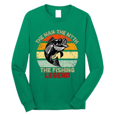 Fishing Legend Funny Freshwater Fish Lover Retirement Gift Long Sleeve Shirt