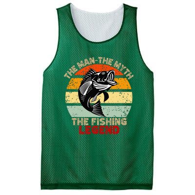 Fishing Legend Funny Freshwater Fish Lover Retirement Gift Mesh Reversible Basketball Jersey Tank