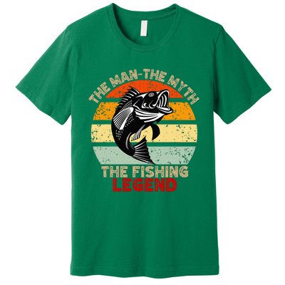 Fishing Legend Funny Freshwater Fish Lover Retirement Gift Premium T-Shirt