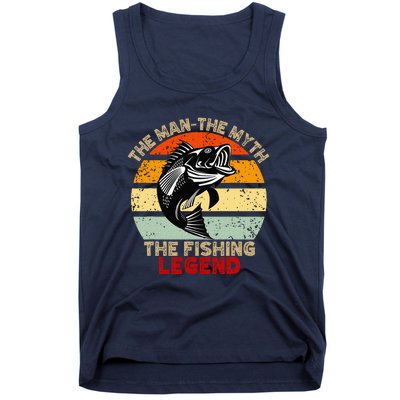 Fishing Legend Funny Freshwater Fish Lover Retirement Gift Tank Top