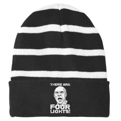 Four Lights Striped Beanie with Solid Band