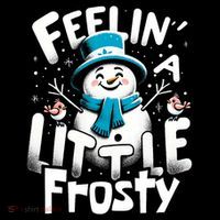 Feelin Little Frosty Snowman Merry Christmas Short Acrylic Beanie