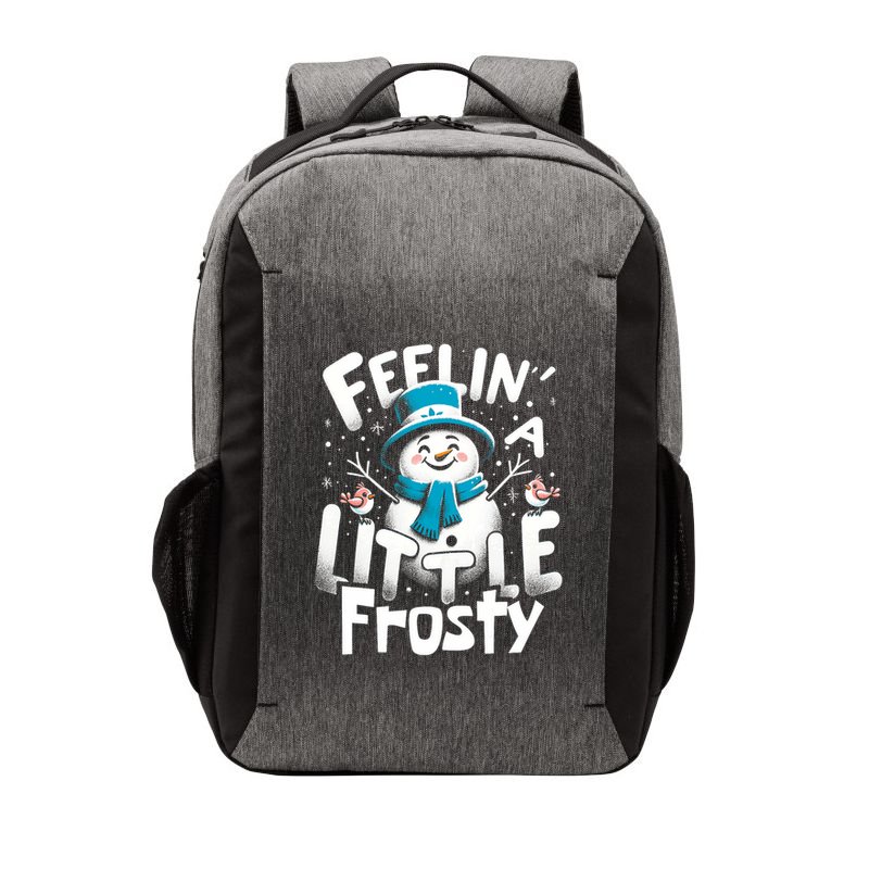 Feelin Little Frosty Snowman Merry Christmas Vector Backpack