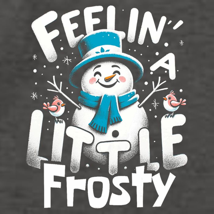 Feelin Little Frosty Snowman Merry Christmas Vector Backpack