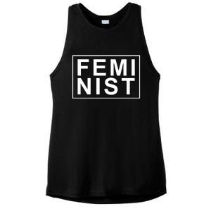 Feminist Logo Ladies PosiCharge Tri-Blend Wicking Tank