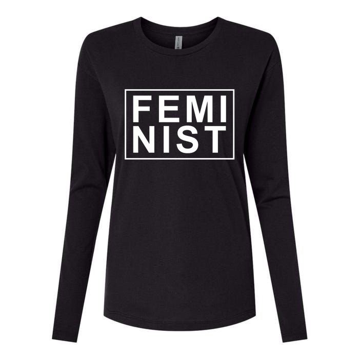 Feminist Logo Womens Cotton Relaxed Long Sleeve T-Shirt